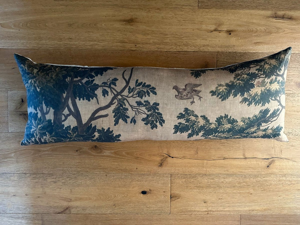 Golden tapestry lumbar cushion - Ramble Interiors
