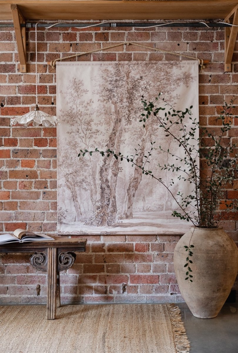 Trees organic canvas wall hanging - Ramble Interiors