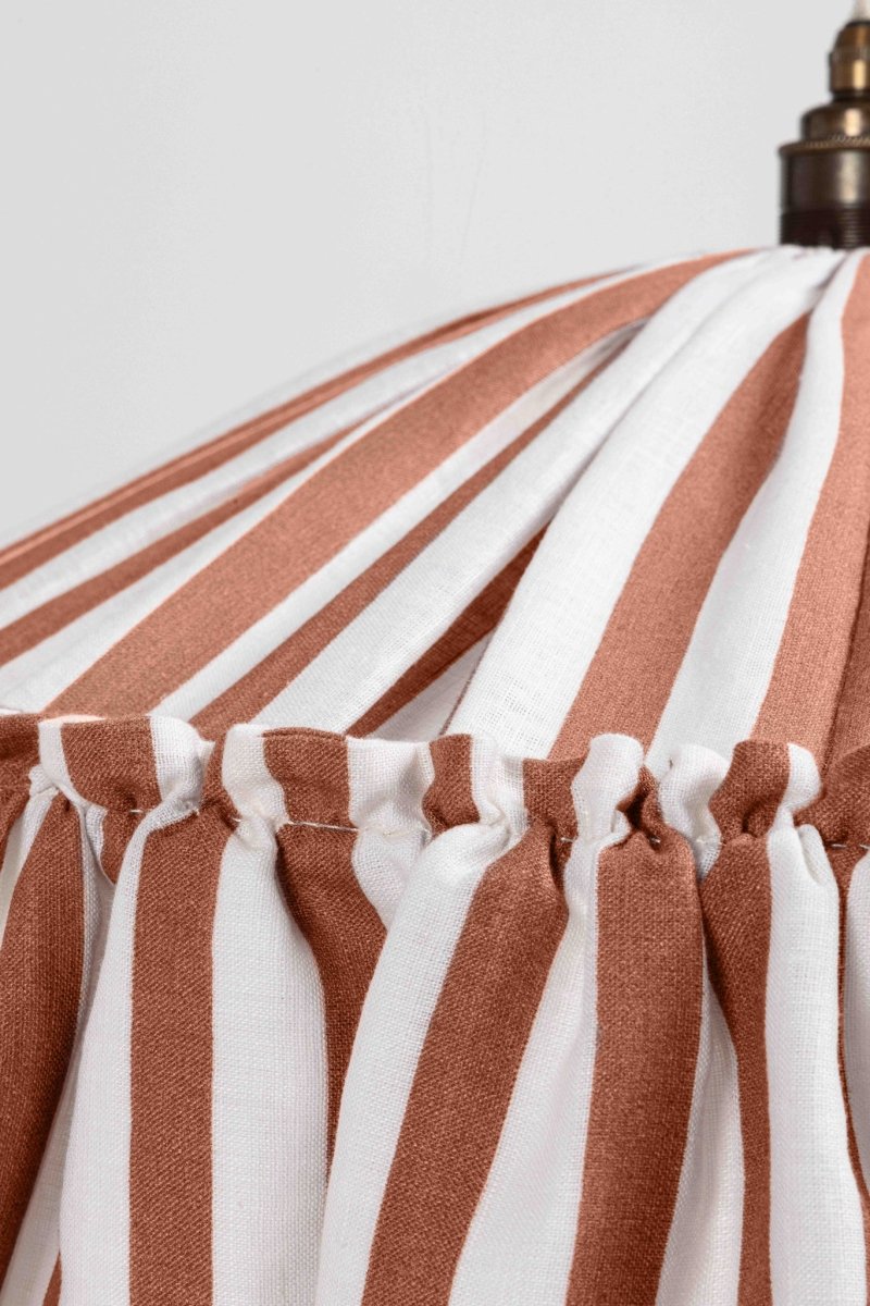 Harriet Stripe ruffle pendant light shade - Ramble Interiors