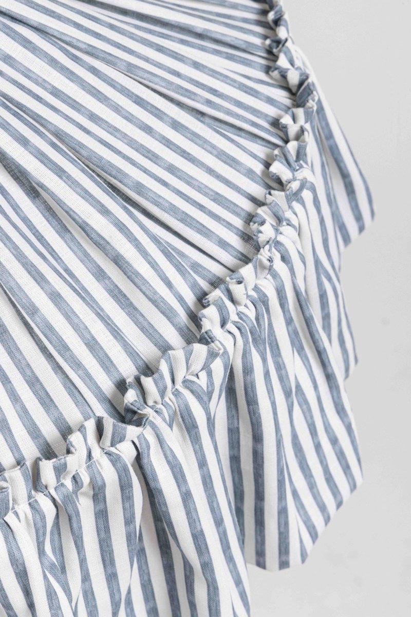 Harriet Stripe ruffle pendant light shade - Ramble Interiors