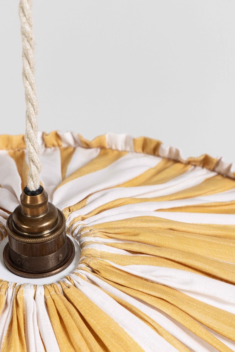 Harriet Stripe ruffle pendant light shade - Ramble Interiors