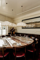 Provence ruffle linen pendant light shade - Ramble Interiors
