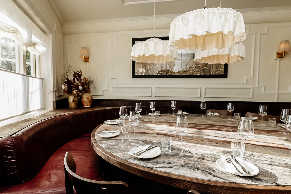 Provence ruffle linen pendant light shade - Ramble Interiors