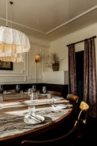 Provence ruffle linen pendant light shade - Ramble Interiors