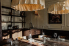 Provence ruffle linen pendant light shade - Ramble Interiors