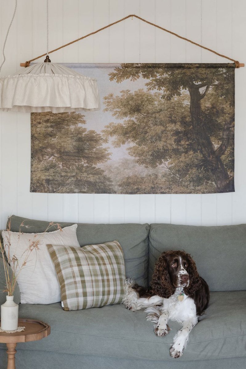 Foliage III Landscape linen wall hanging - Ramble Interiors