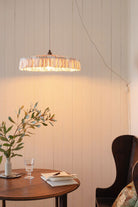 Lydia - shallow pleat pendant light shade - Ramble Interiors