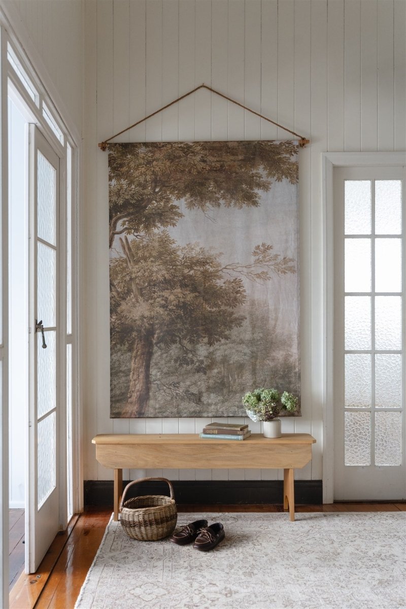Foliage I Portrait linen wall hanging - Ramble Interiors