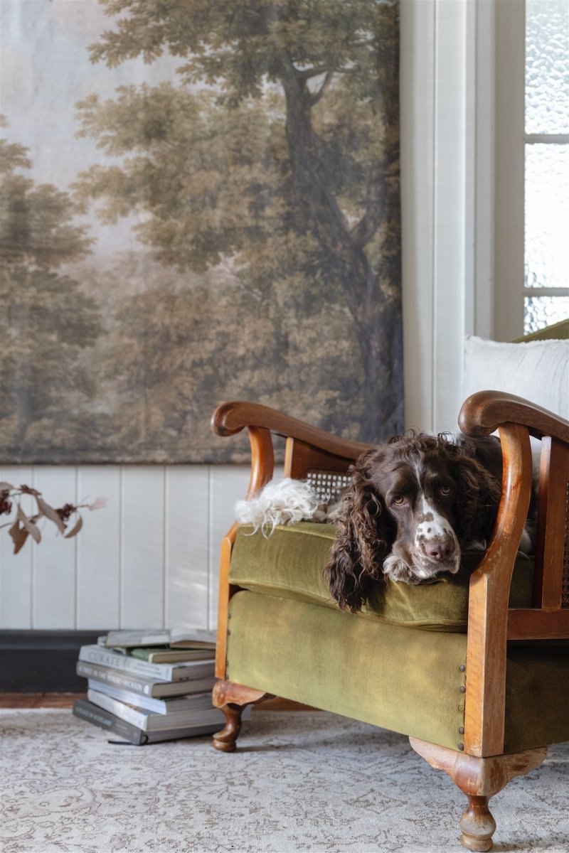 Foliage II Portrait linen wall hanging - Ramble Interiors