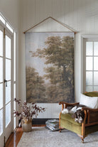 Foliage II Portrait linen wall hanging - Ramble Interiors