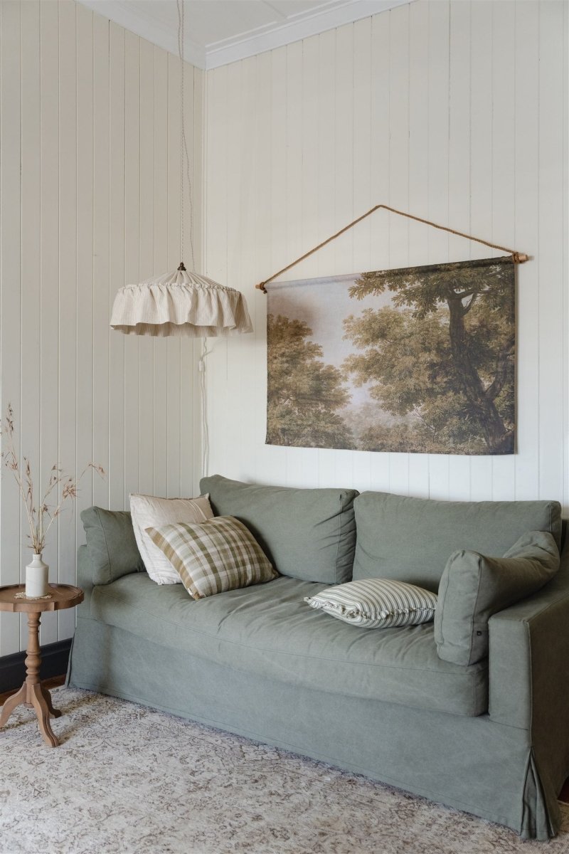Foliage III Landscape linen wall hanging - Ramble Interiors