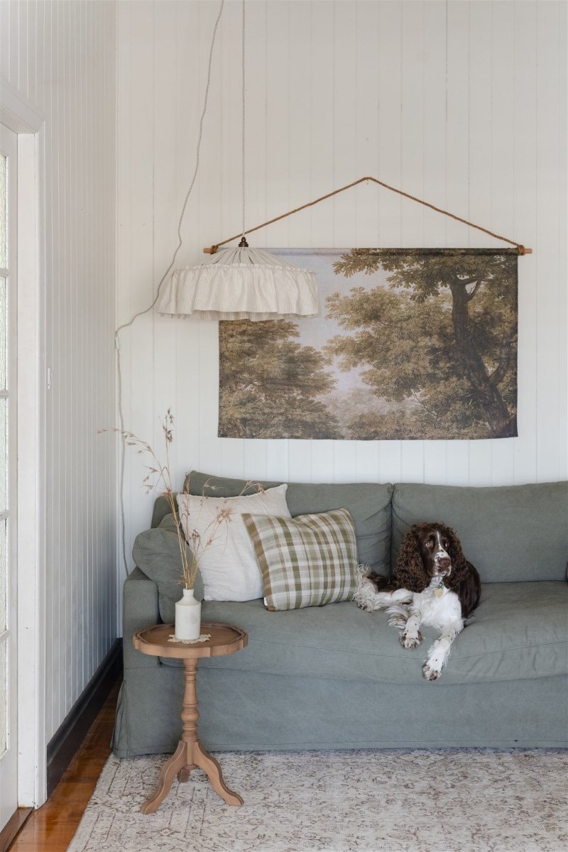 Foliage III Landscape linen wall hanging - Ramble Interiors