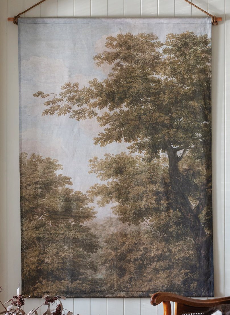 Foliage II Portrait linen wall hanging - Ramble Interiors