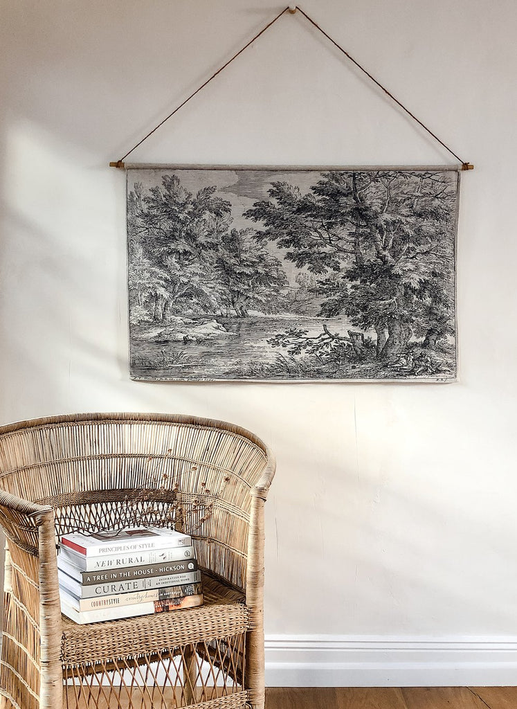 Ramble Interiors-landscape-etching-linen-wall hanging (5).jpg