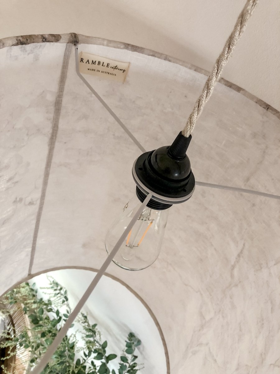 Trees linen pendant light shade I - Ramble Interiors