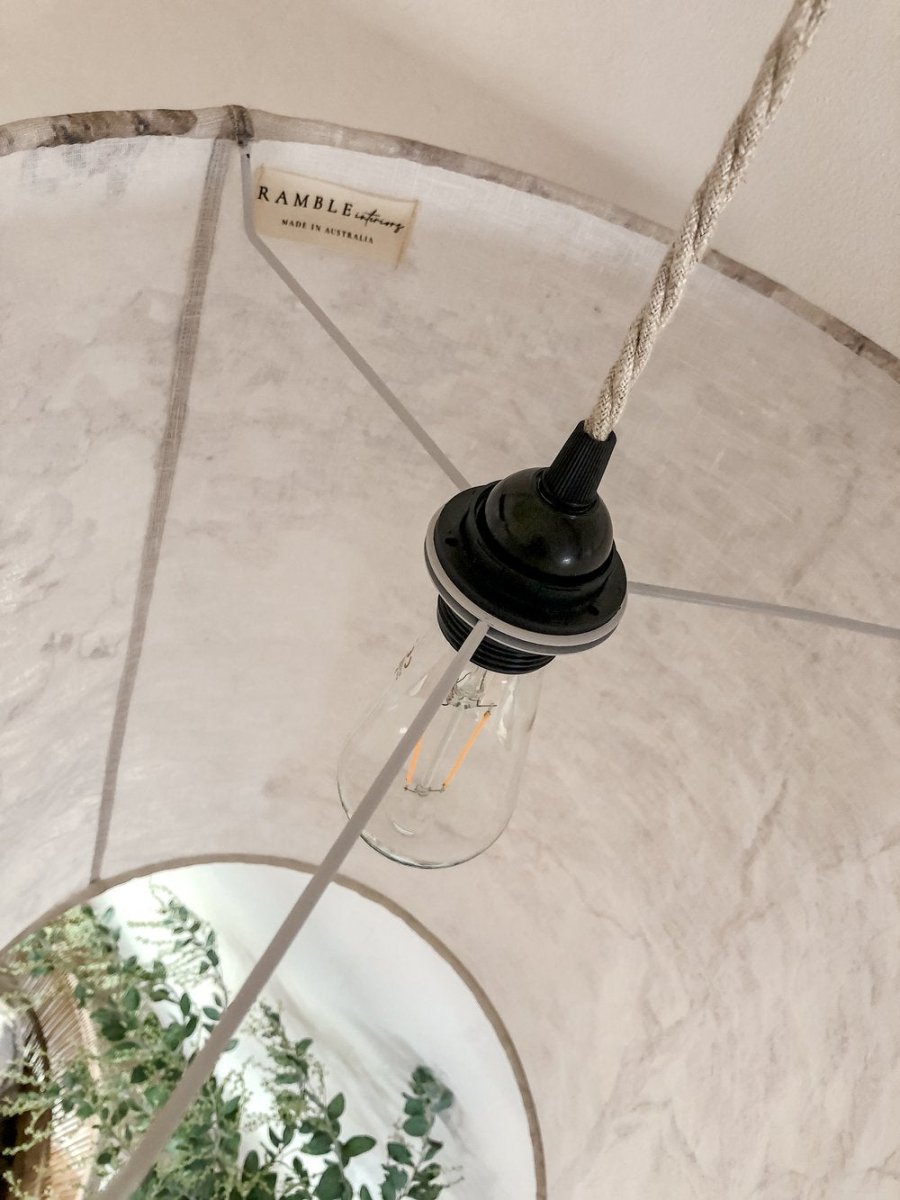 Trees linen pendant light shade II - Ramble Interiors