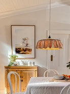 Cotswolds ruffle saffron pendant light shade - Ramble Interiors