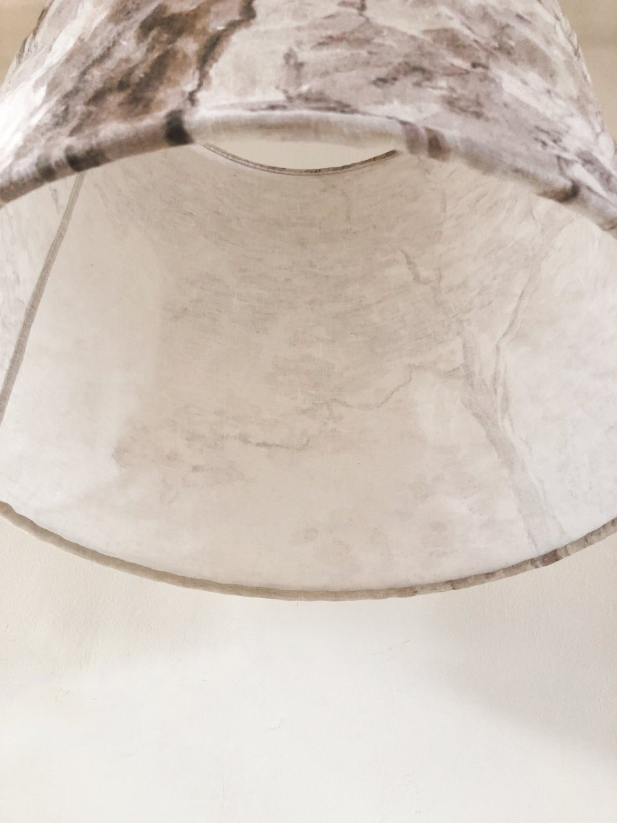 Trees linen pendant light shade I - Ramble Interiors