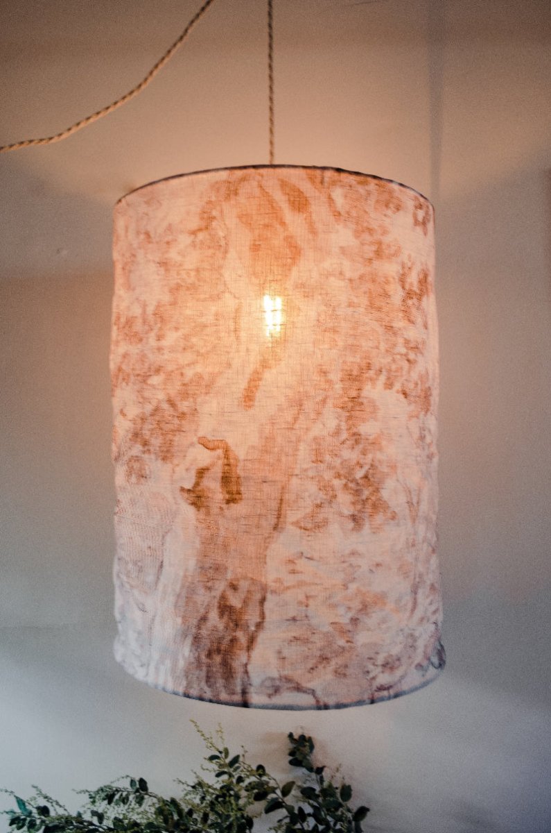 Trees linen pendant light shade I - Ramble Interiors