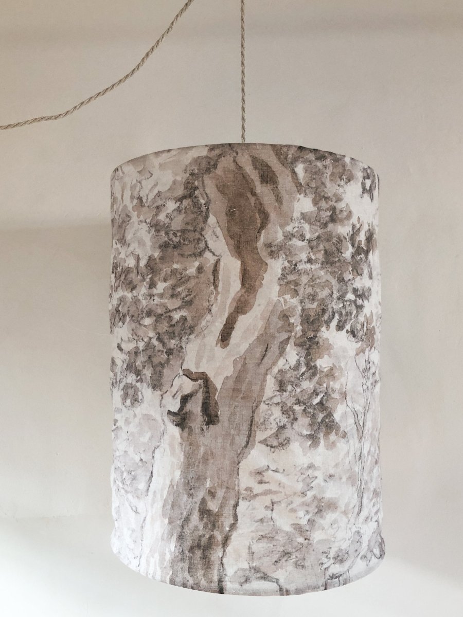 Trees linen pendant light shade I - Ramble Interiors