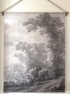 Smokey grey trees linen wall hanging - Ramble Interiors
