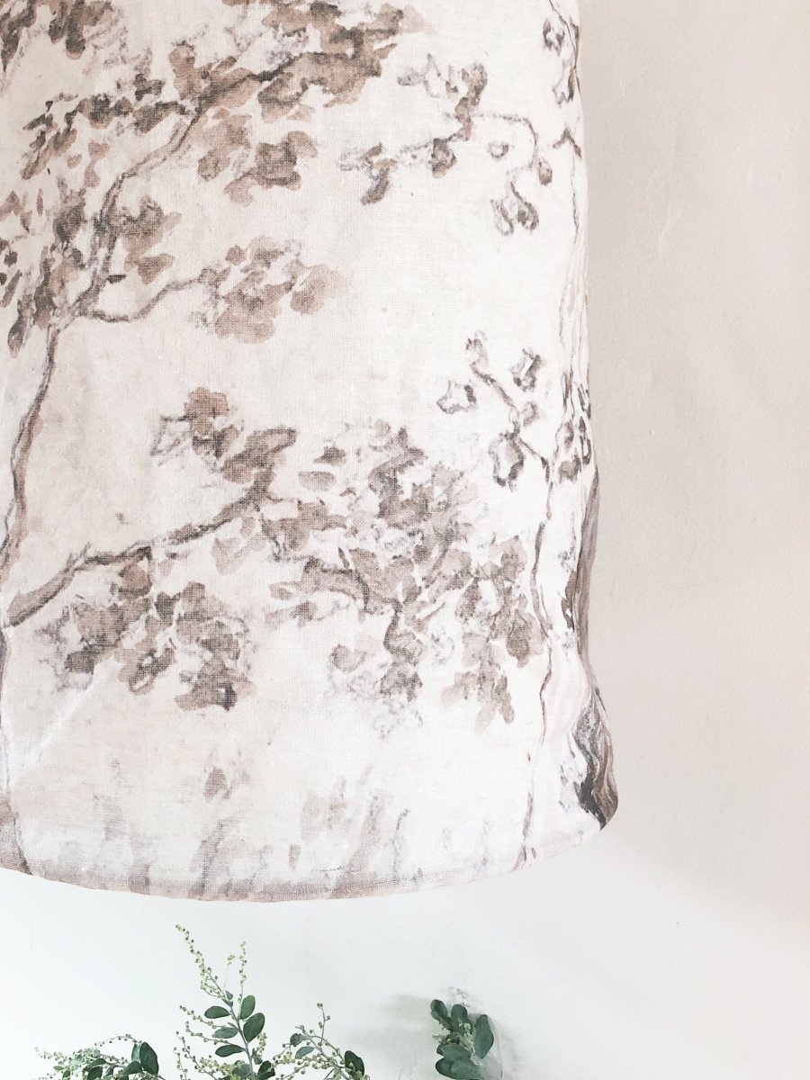 Trees linen pendant light shade II - Ramble Interiors