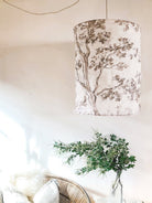 Trees linen pendant light shade II - Ramble Interiors