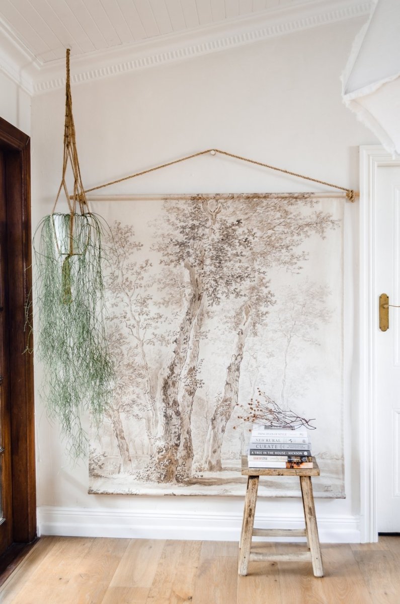 Trees organic canvas wall hanging - Ramble Interiors