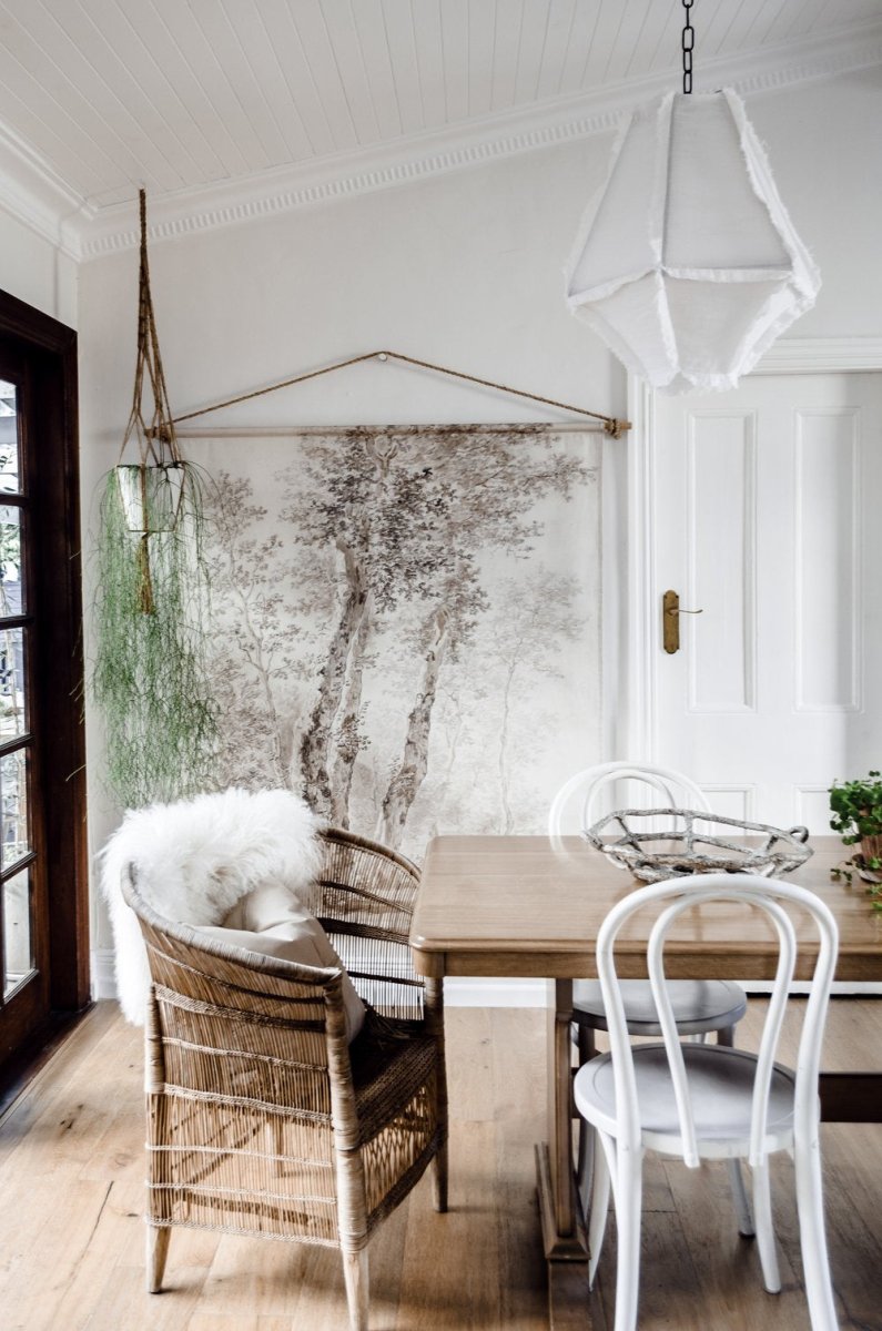 Trees organic canvas wall hanging - Ramble Interiors