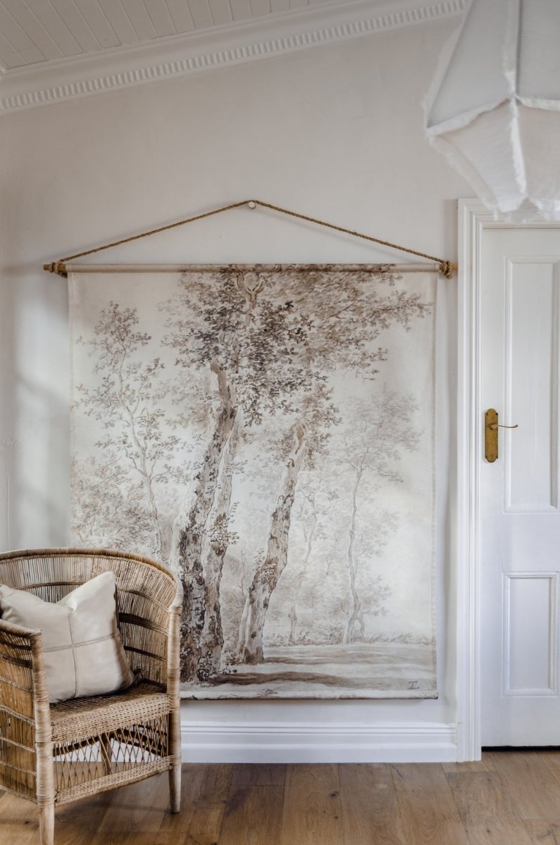 Trees organic canvas wall hanging - Ramble Interiors