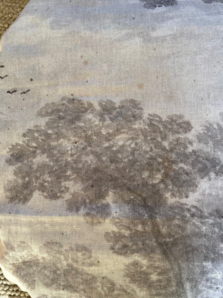 Smokey grey trees linen wall hanging - Ramble Interiors