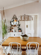 Cotswolds 40cm or 50cm ruffle natural & white striped linen light shade - Ramble Interiors