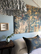 Blue tapestry linen wall hanging - Ramble Interiors