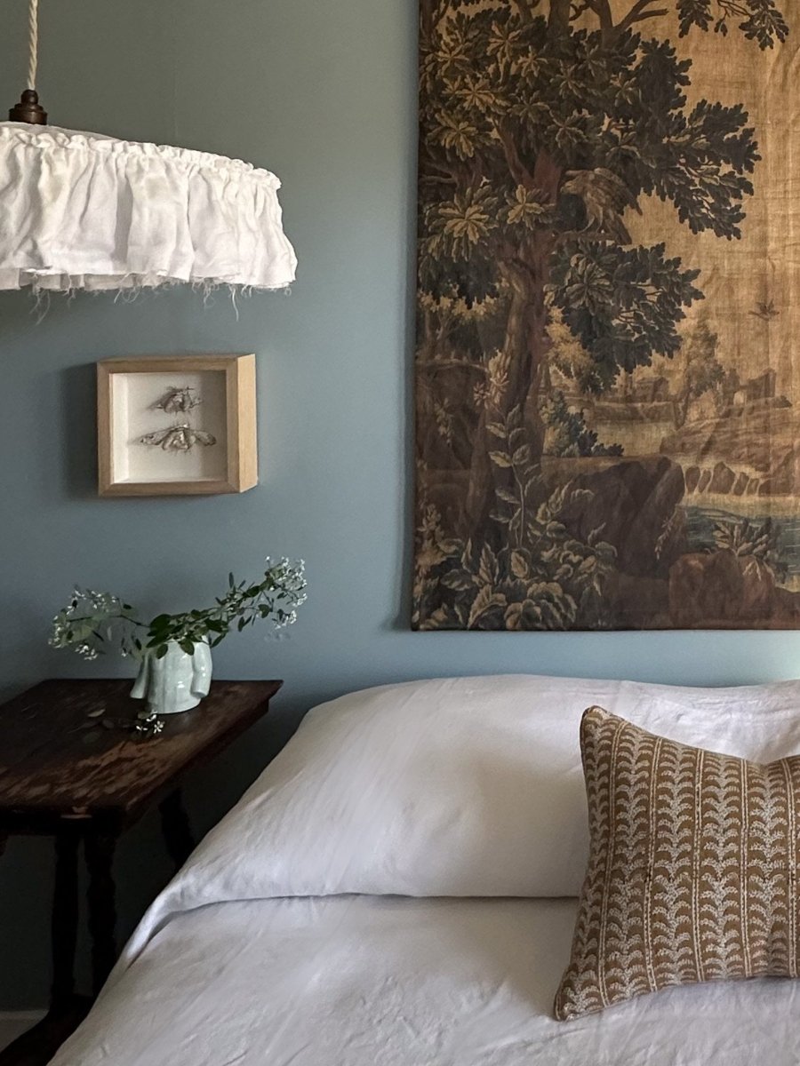 Golden tapestry linen wall hanging - Ramble Interiors