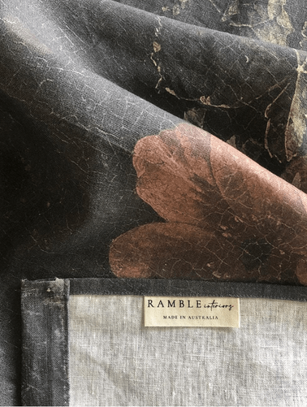 Roses & Insects linen wall hanging - Ramble Interiors