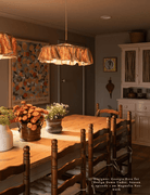 Cotswolds ruffle saffron pendant light shade - Ramble Interiors