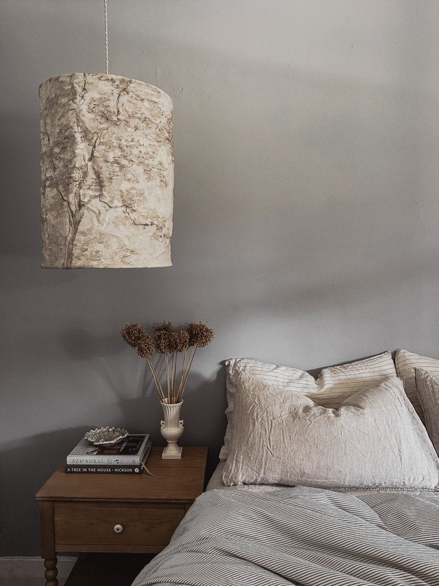 Trees linen pendant light shade I - Ramble Interiors
