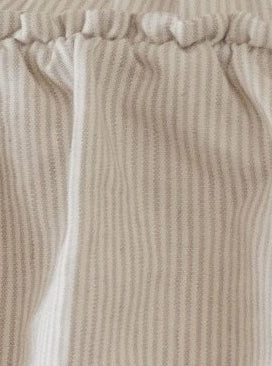 valentina beige pinstripe ruffle pendant light shade - Ramble Interiors