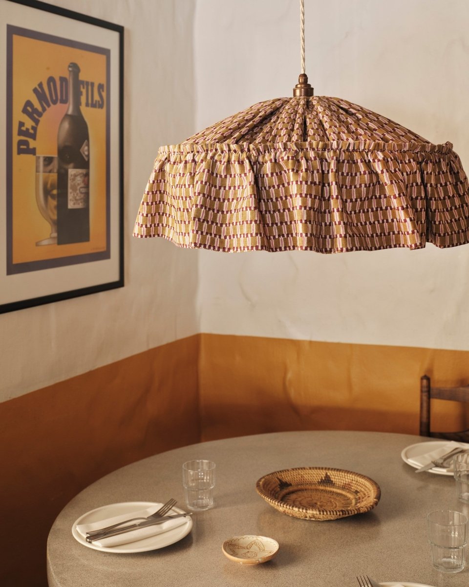 Walter G ruffle pendant light shade - Ramble Interiors